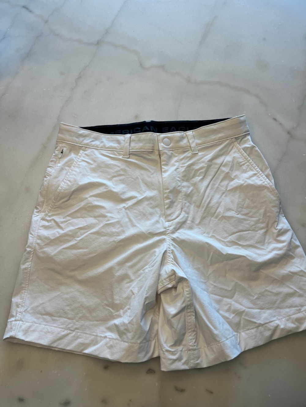 American Eagle Outfitters White Men’s Flat Front Shorts